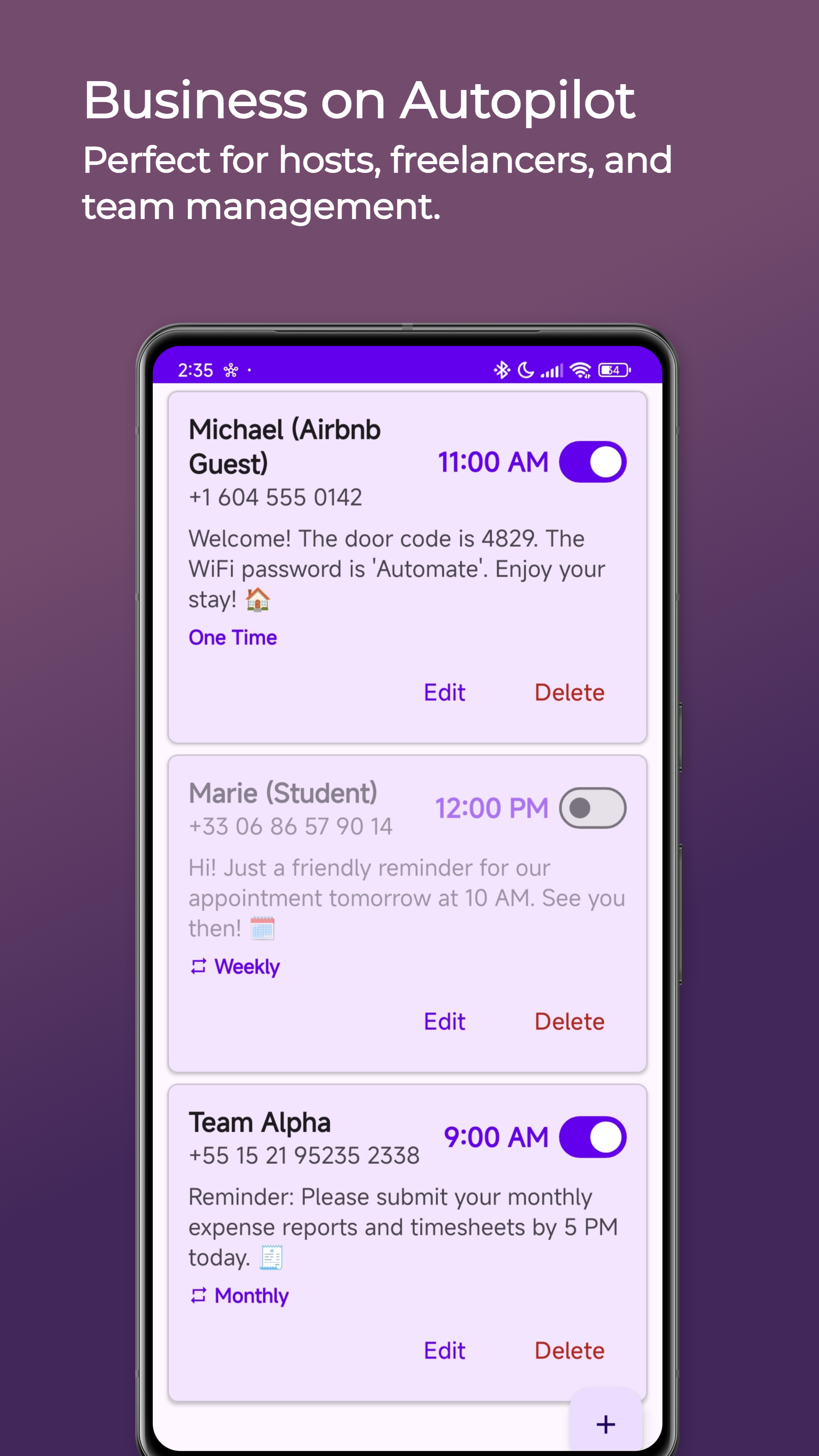 Business on autopilot